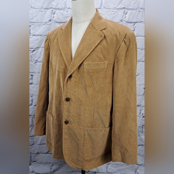 Eddie Bauer Men's Corduroy Jacket Blazer Golden Country Large Fits like XL 46R - Picture 15 of 16
